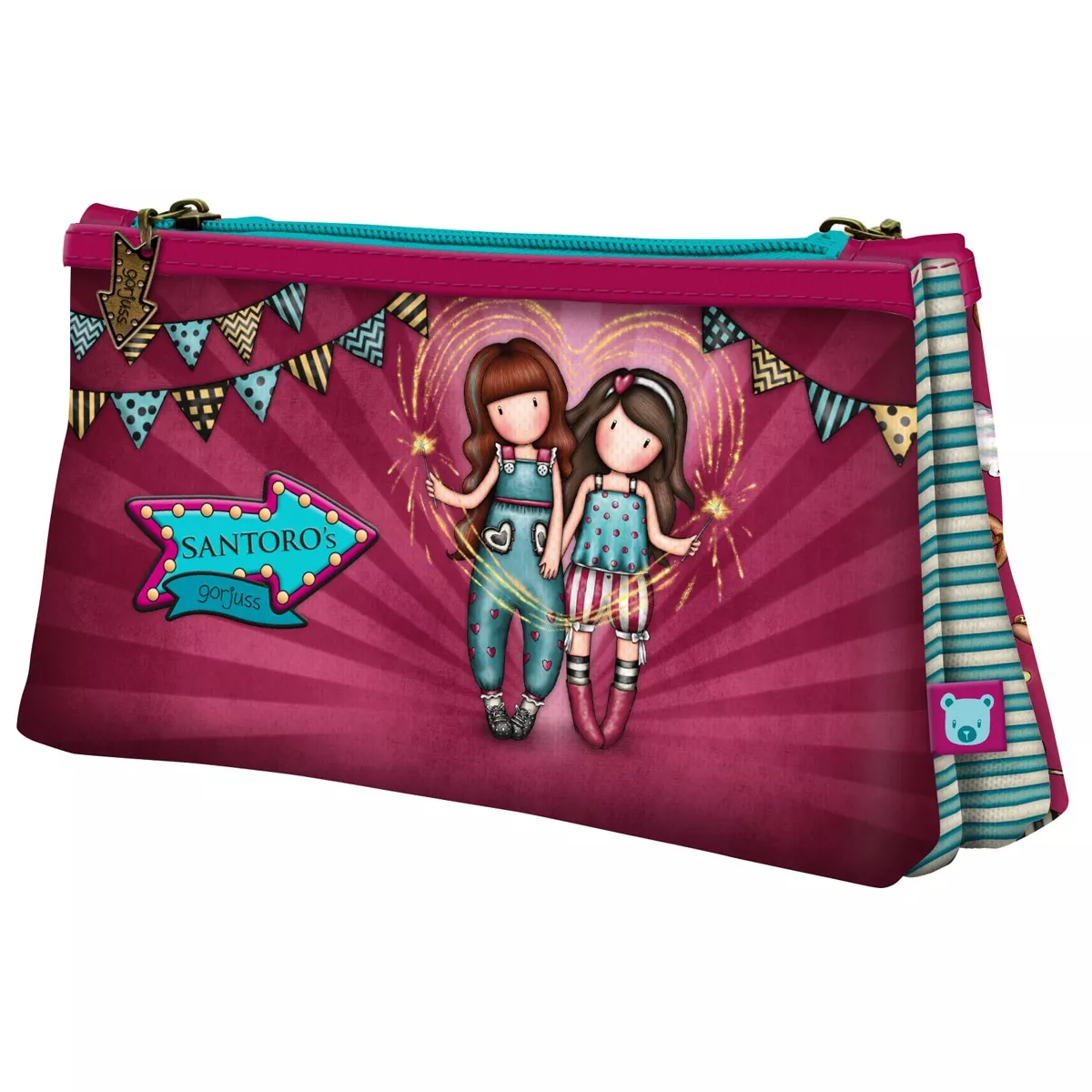 Santoro - Neceser Pequeño Doble Gorjuss Granate En Oferta Santoro - Neceser Pequeño Doble Gorjuss Granate Barato