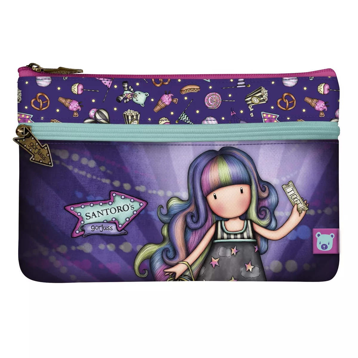 Santoro - Portatodo Plano Con Bolsillo Gorjuss Morado En Oferta Santoro - Portatodo Plano Con Bolsillo Gorjuss Morado Barato