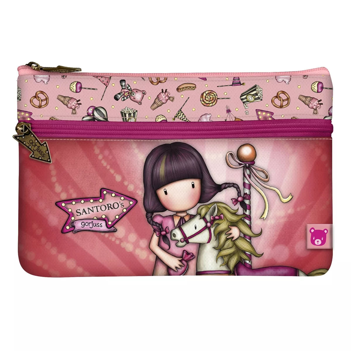 Santoro - Portatodo Plano Con Bolsillo Gorjuss Salmon En Oferta Santoro - Portatodo Plano Con Bolsillo Gorjuss Salmon Barato