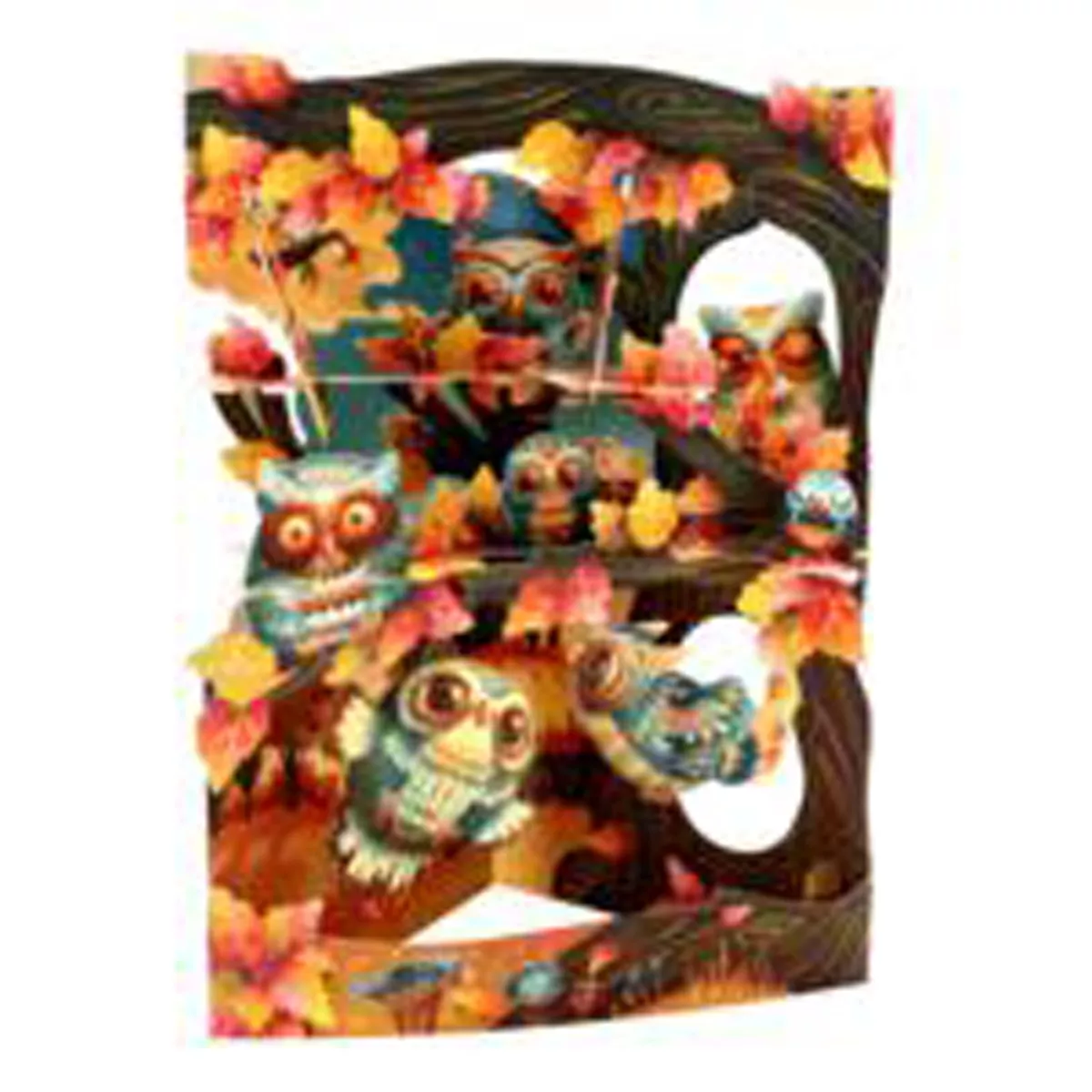Santoro - Tarjeta Swing Cards Buhos Naranja barato