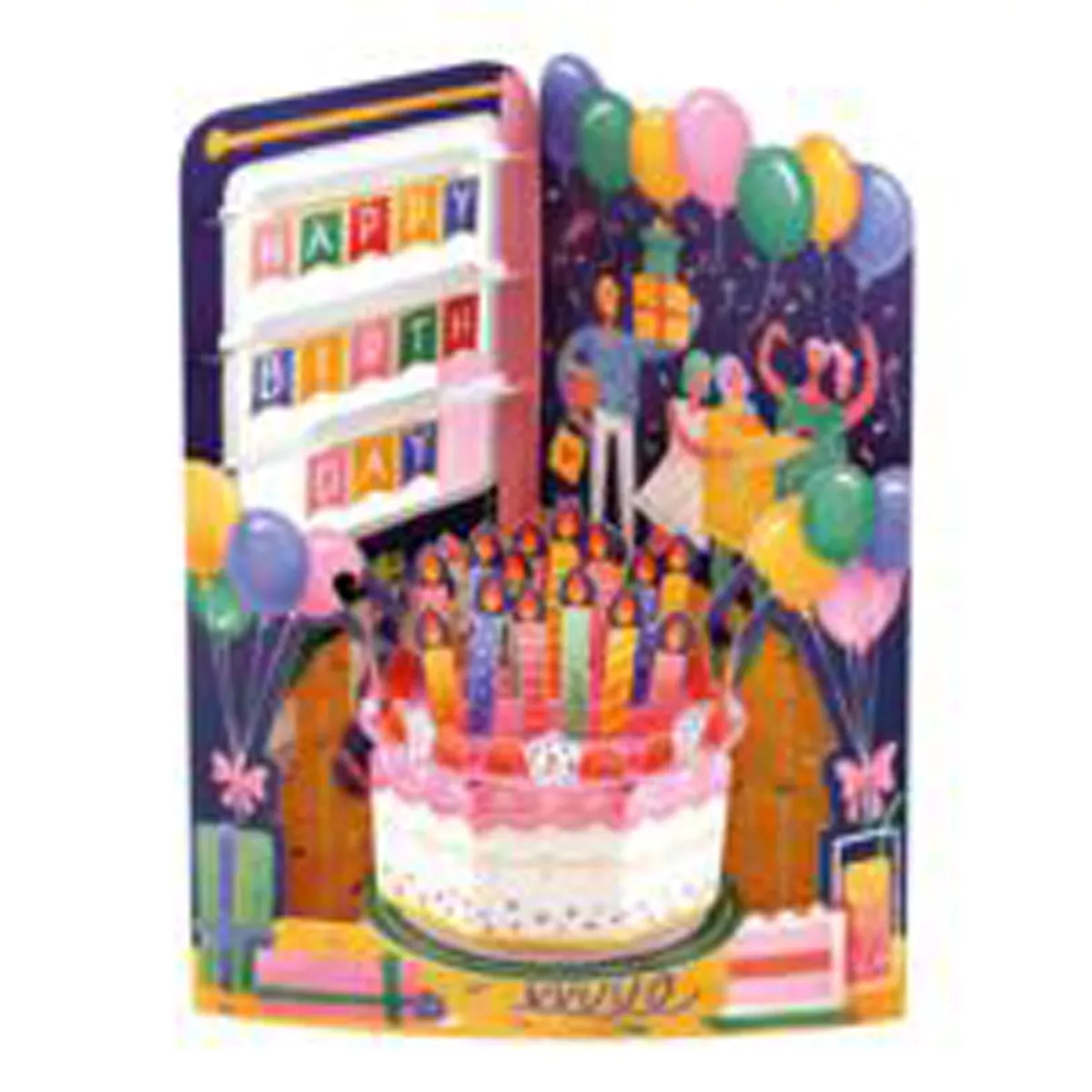 Santoro - Tarjeta Swing Cards Cumpleaños Rosa Inglés barato