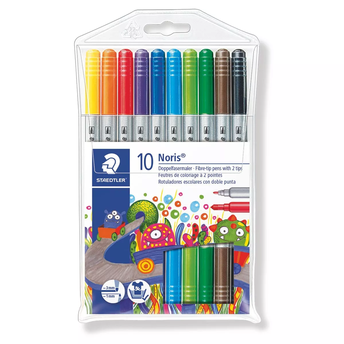 Staedtler - 10 Rotuladores Lavables Doble Punta Noris Club Multicolor En Oferta Staedtler - 10 Rotuladores Lavables Doble Punta Noris Club Multicolor Barato