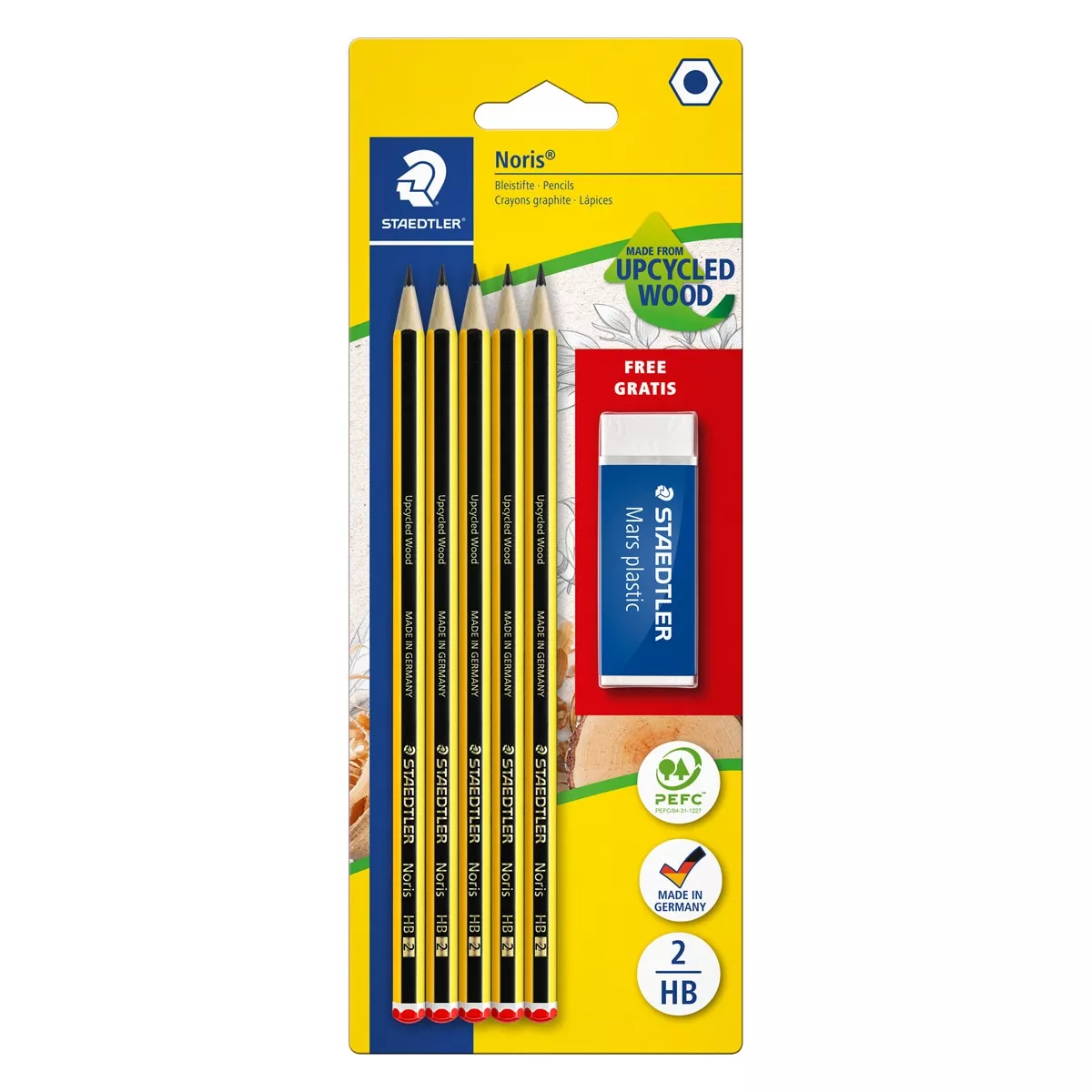 Staedtler - 5 Lápices De Grafito Hb Noris 120 + Goma Mars Plastic En Oferta Staedtler - 5 Lápices De Grafito Hb Noris 120 + Goma Mars Plastic Barato