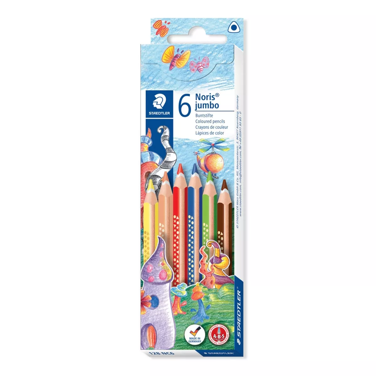 Staedtler - 6 Lápices De Color Noris Club 128 Triangular Jumbo En Oferta Staedtler - 6 Lápices De Color Noris Club 128 Triangular Jumbo Barato