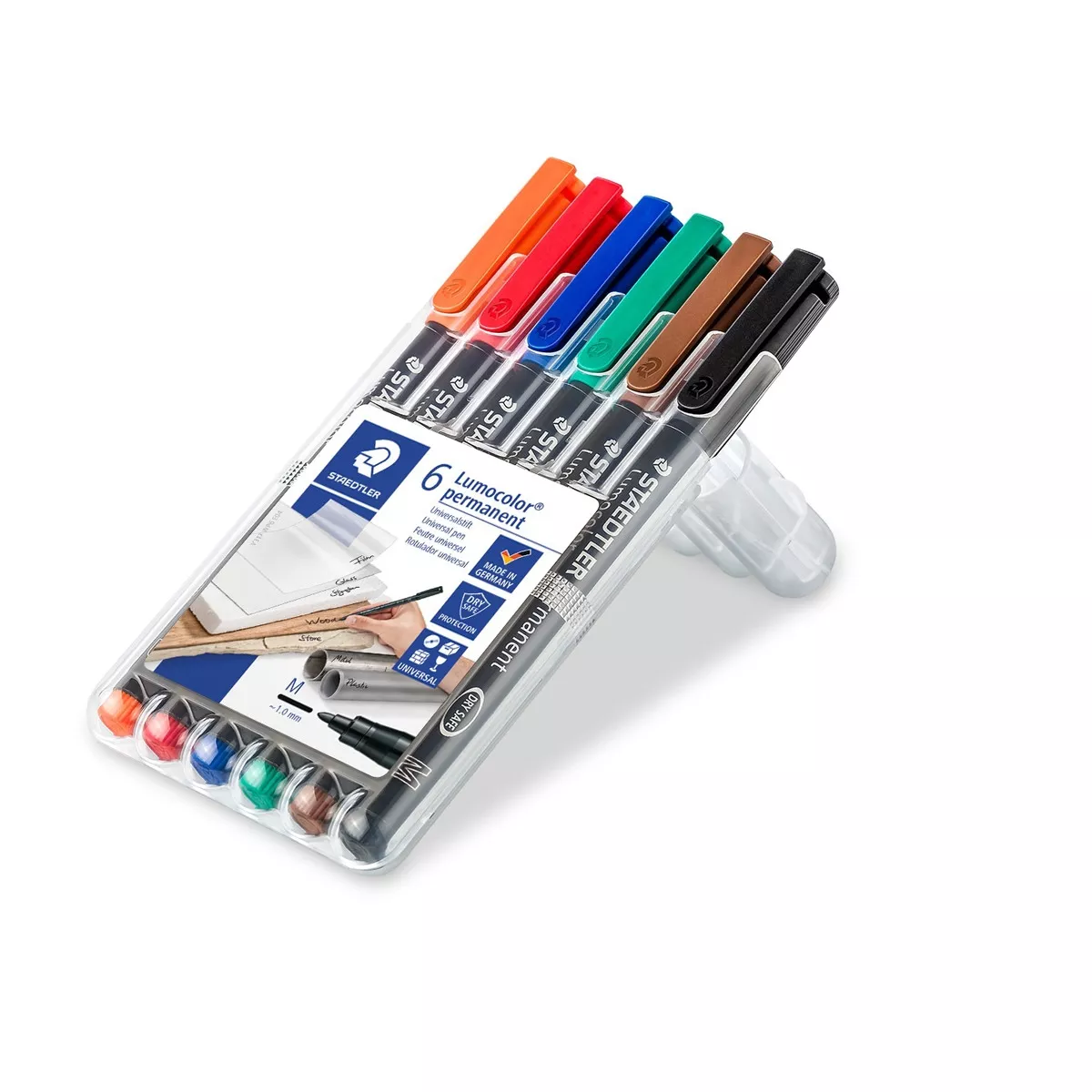Staedtler - 6 Rotuladores Tinta Permanente Resistente Al Agua Marcadores Lumocolor Permanent 317 barato