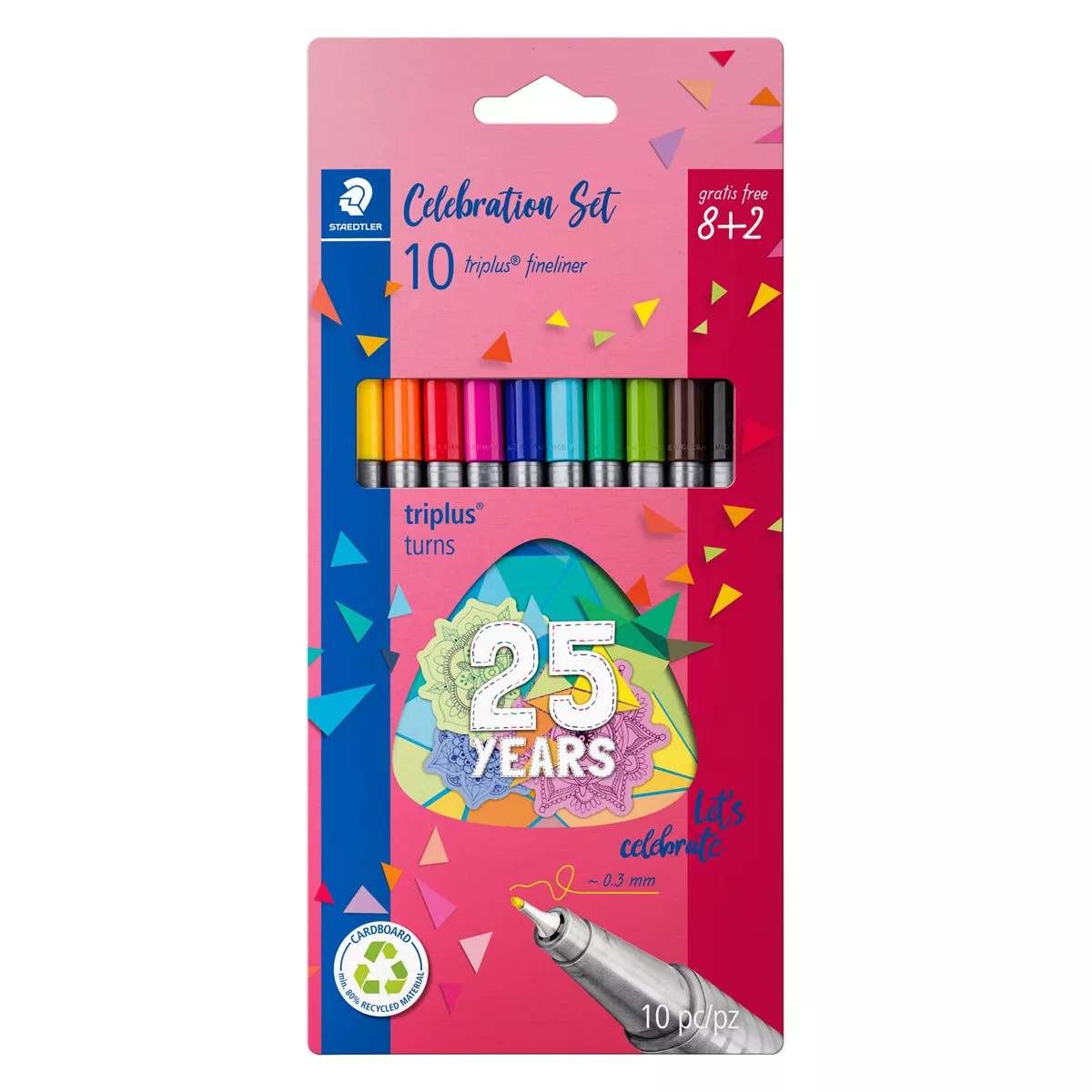 Staedtler - Pack 10 Rotuladores Punta Fina Triplus 25 Aniversario Multicolor En Oferta Staedtler - Pack 10 Rotuladores Punta Fina Triplus 25 Aniversario Multicolor Barato