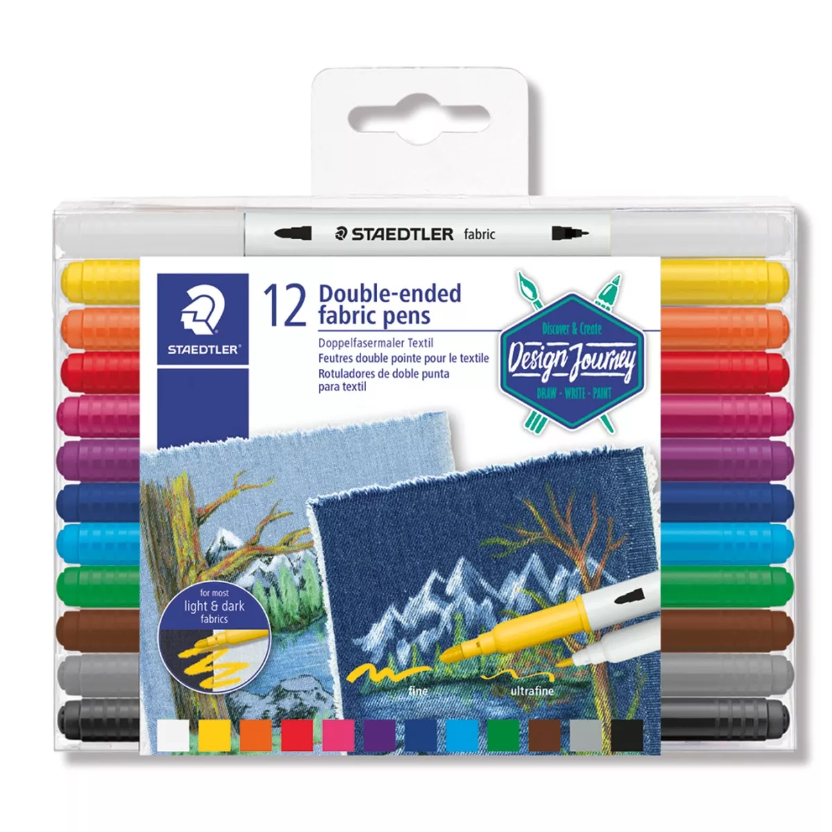 Staedtler - Pack 12 Rotuladores Textil Doble Punta En Oferta Staedtler - Pack 12 Rotuladores Textil Doble Punta Barato
