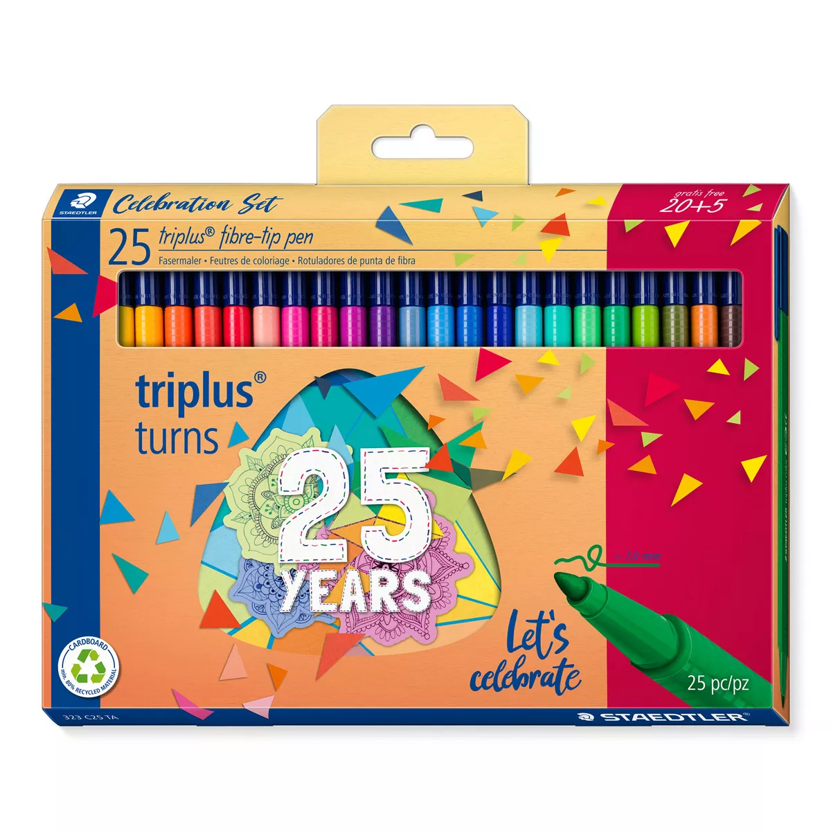 Staedtler - Pack 25 Rotuladores Punta De Fibra Triplus 25 Aniversario Multicolor En Oferta Staedtler - Pack 25 Rotuladores Punta De Fibra Triplus 25 Aniversario Multicolor Barato