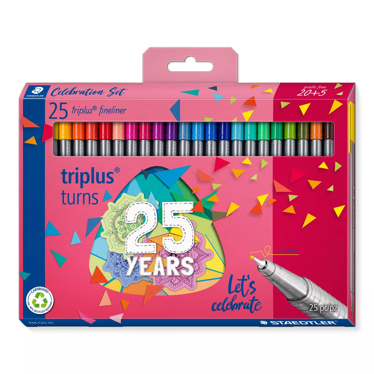 Staedtler - Pack 25 Rotuladores Punta Fina Triplus 25 Aniversario Multicolor barato