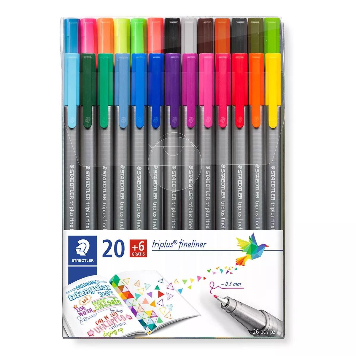Staedtler - Pack 26 Rotuladores Triplus Fineliner Multicolor En Oferta Staedtler - Pack 26 Rotuladores Triplus Fineliner Multicolor Barato