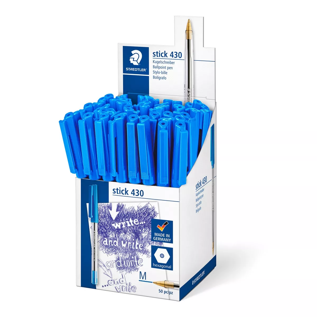 Staedtler - Pack 50 Bolígrafos Punta Media Azul En Oferta Staedtler - Pack 50 Bolígrafos Punta Media Azul Barato
