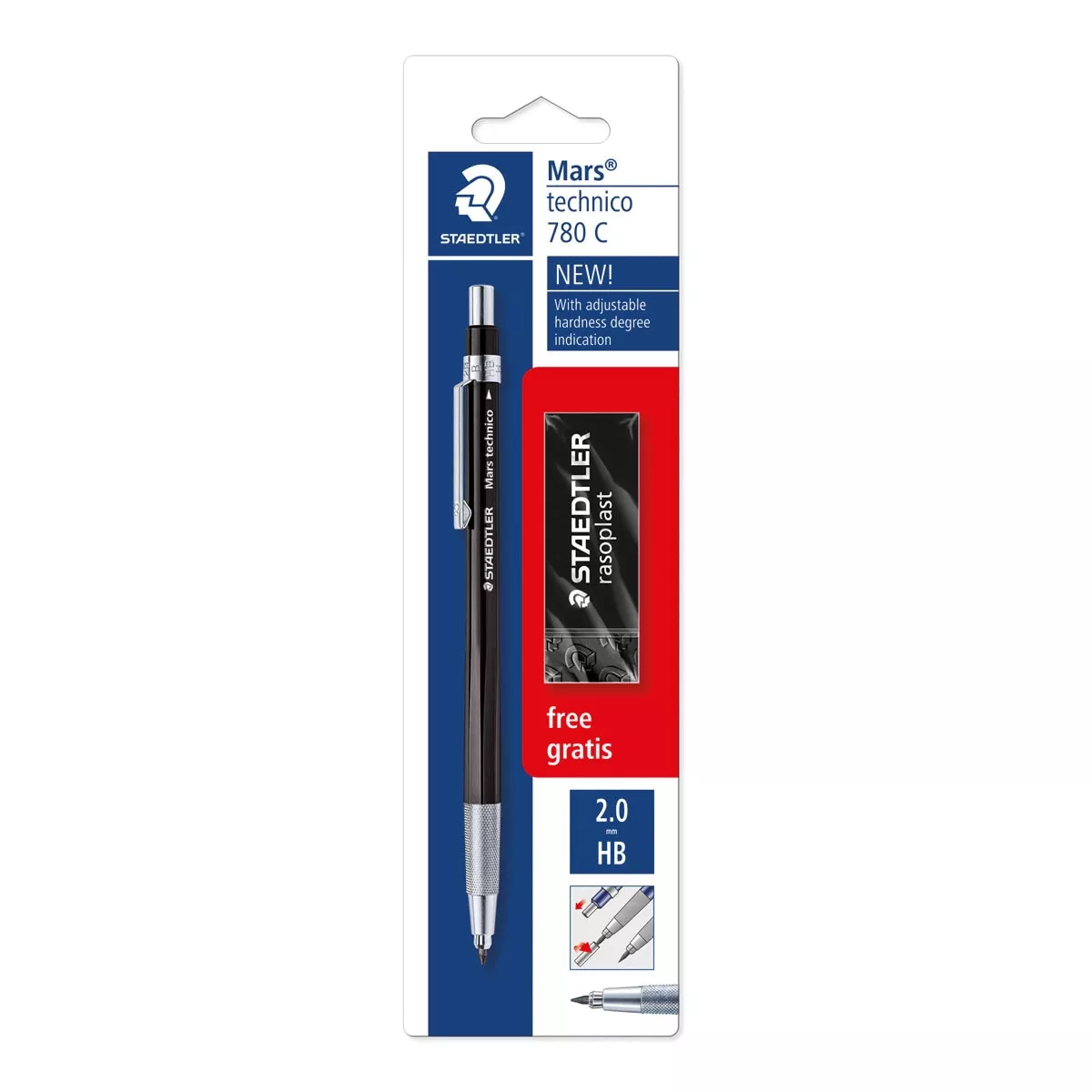 Staedtler - Portaminas Mars Technico 780 Con Minas De 2 Mm + Goma barato