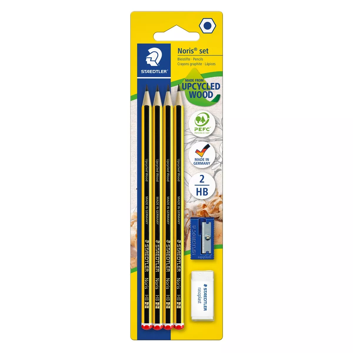 Staedtler - Set De 4 Lápices De Grafito Nº2 Hb Con Afilalápices Y Goma De Borrar Noris Negro Y Amarillo En Oferta Staedtler - Set De 4 Lápices De Grafito Nº2 Hb Con Afilalápices Y Goma De Borrar Noris Negro Y Amarillo Barato