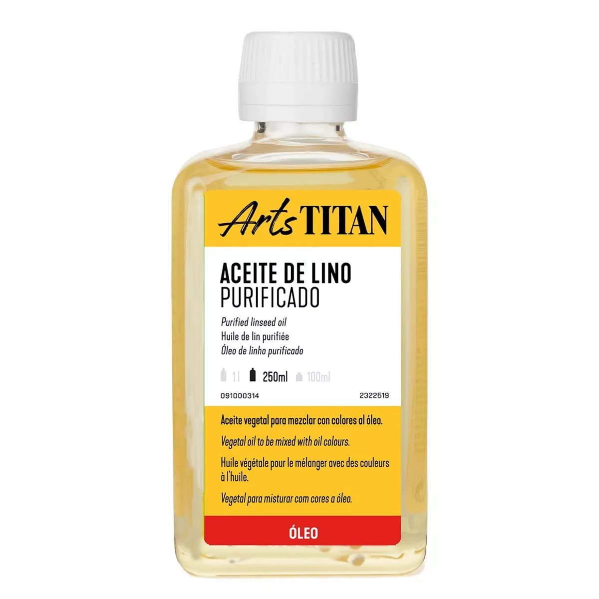 TITAN Arts - Aceite De Lino Purificado Botella De 250ml barato
