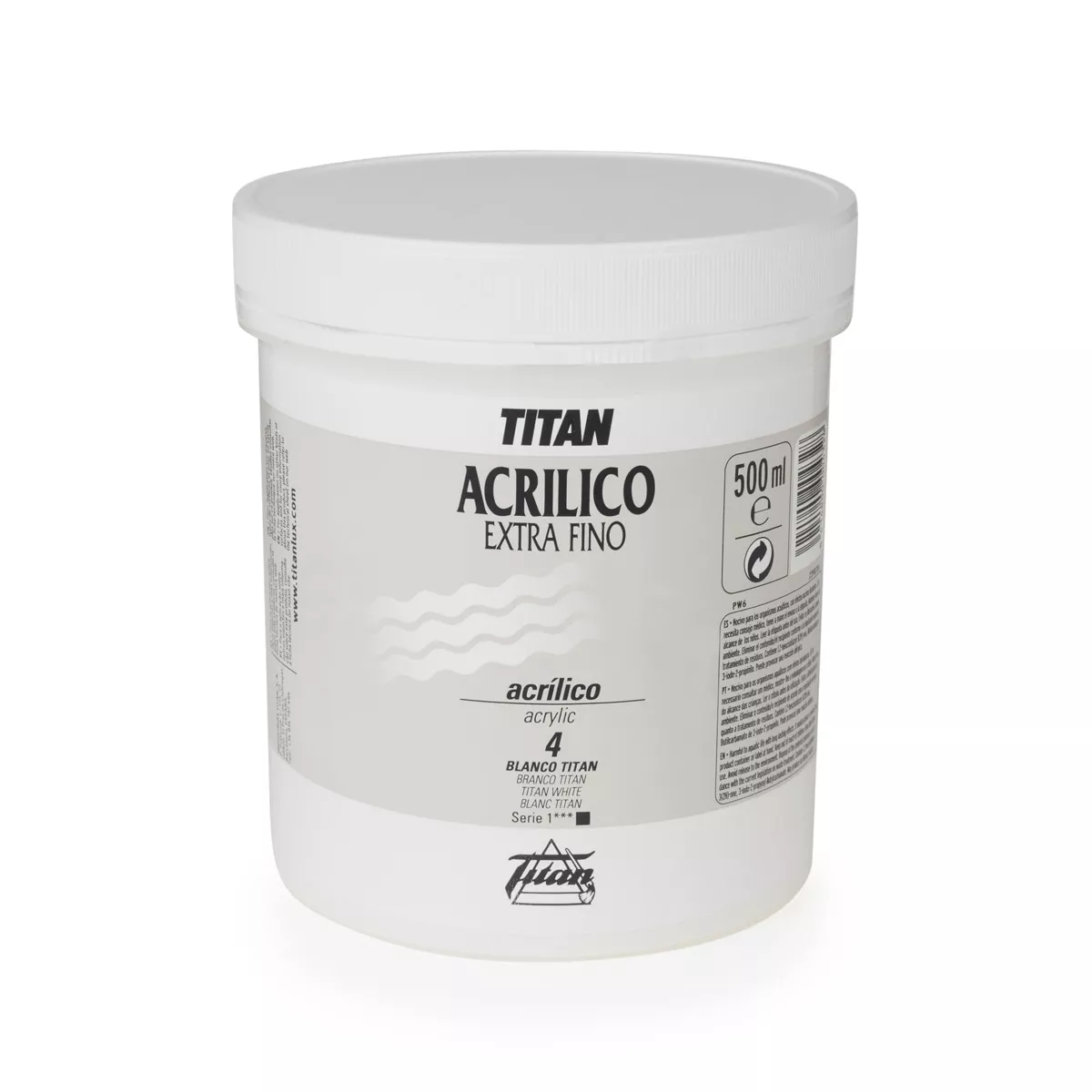 Titan Arts - Acrílico Extra Fine Tarro 500Ml Blanco Titan En Oferta Titan Arts - Acrílico Extra Fine Tarro 500Ml Blanco Titan Barato