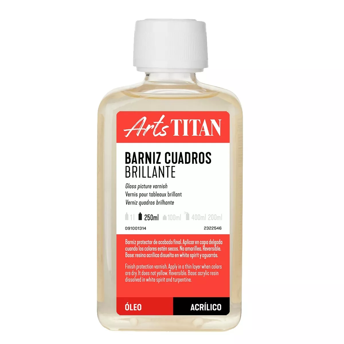 Titan Arts - Barniz Cuadros Brillante Botella De 250Ml En Oferta Titan Arts - Barniz Cuadros Brillante Botella De 250Ml Barato