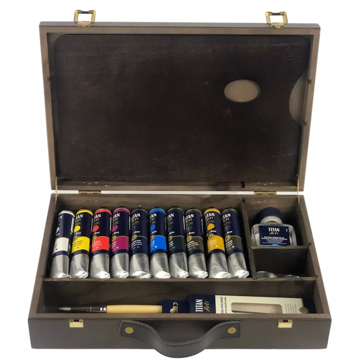 TITAN Arts - Caja De Madera óleo Extrafino 10 Tubos 60ml Multicolor barato