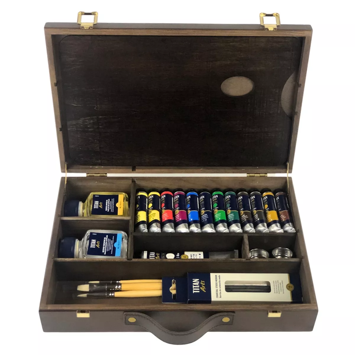 Titan Arts - Caja De Madera Óleo Extrafino 12 Tubos 20Ml Multicolor En Oferta Titan Arts - Caja De Madera Óleo Extrafino 12 Tubos 20Ml Multicolor Barato