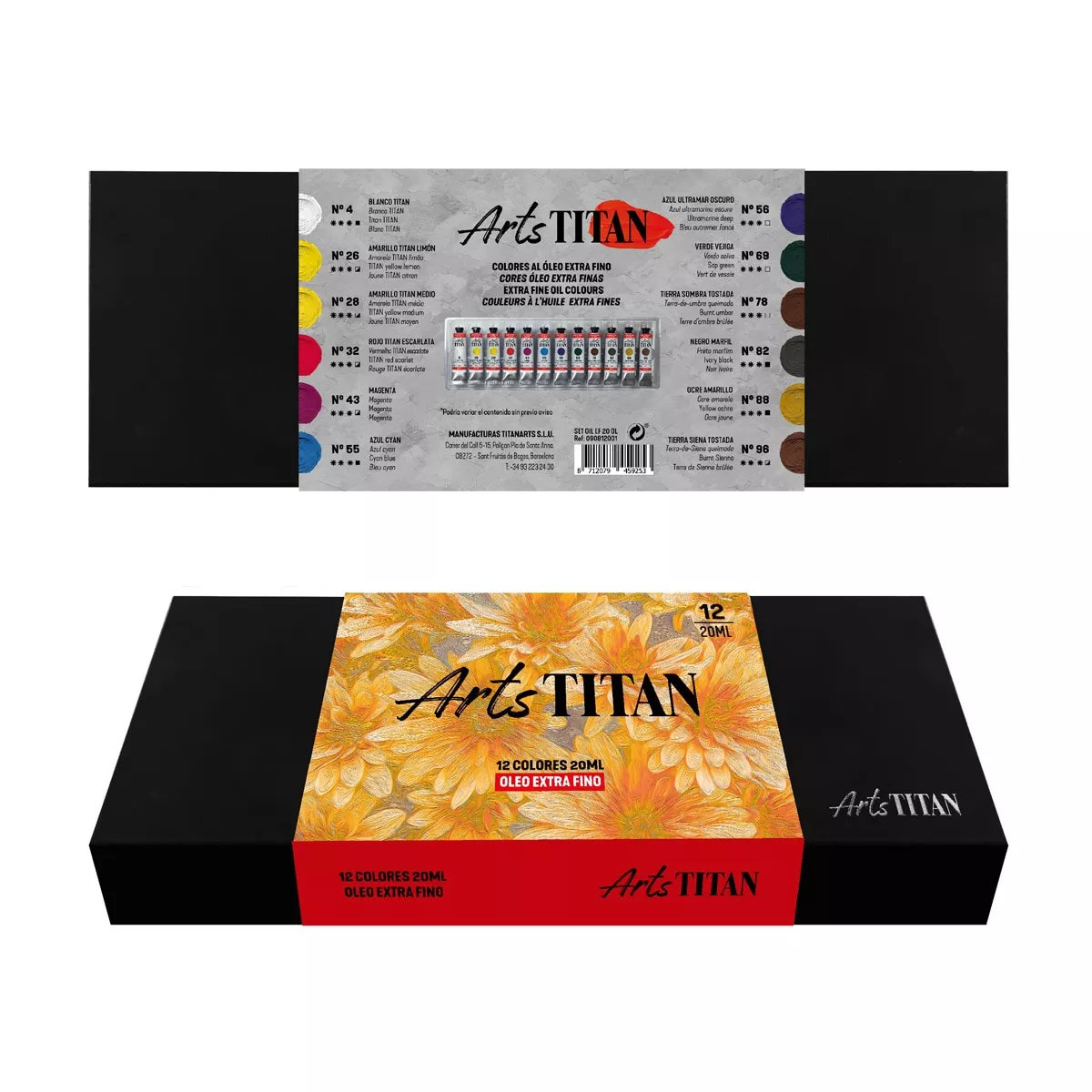 TITAN Arts - Set 12 Tubos 20 Mililitros Oleo ArtsTitan barato