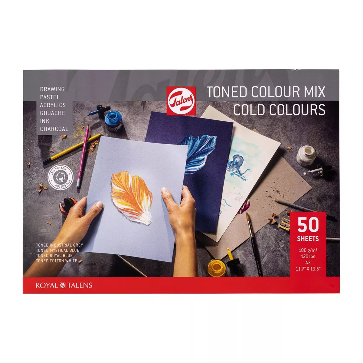 Talens - Bloc De Papel De 50 Hojas De Colores Fríos Varias Técnicas Multicolor En Oferta Talens - Bloc De Papel De 50 Hojas De Colores Fríos Varias Técnicas Multicolor Barato