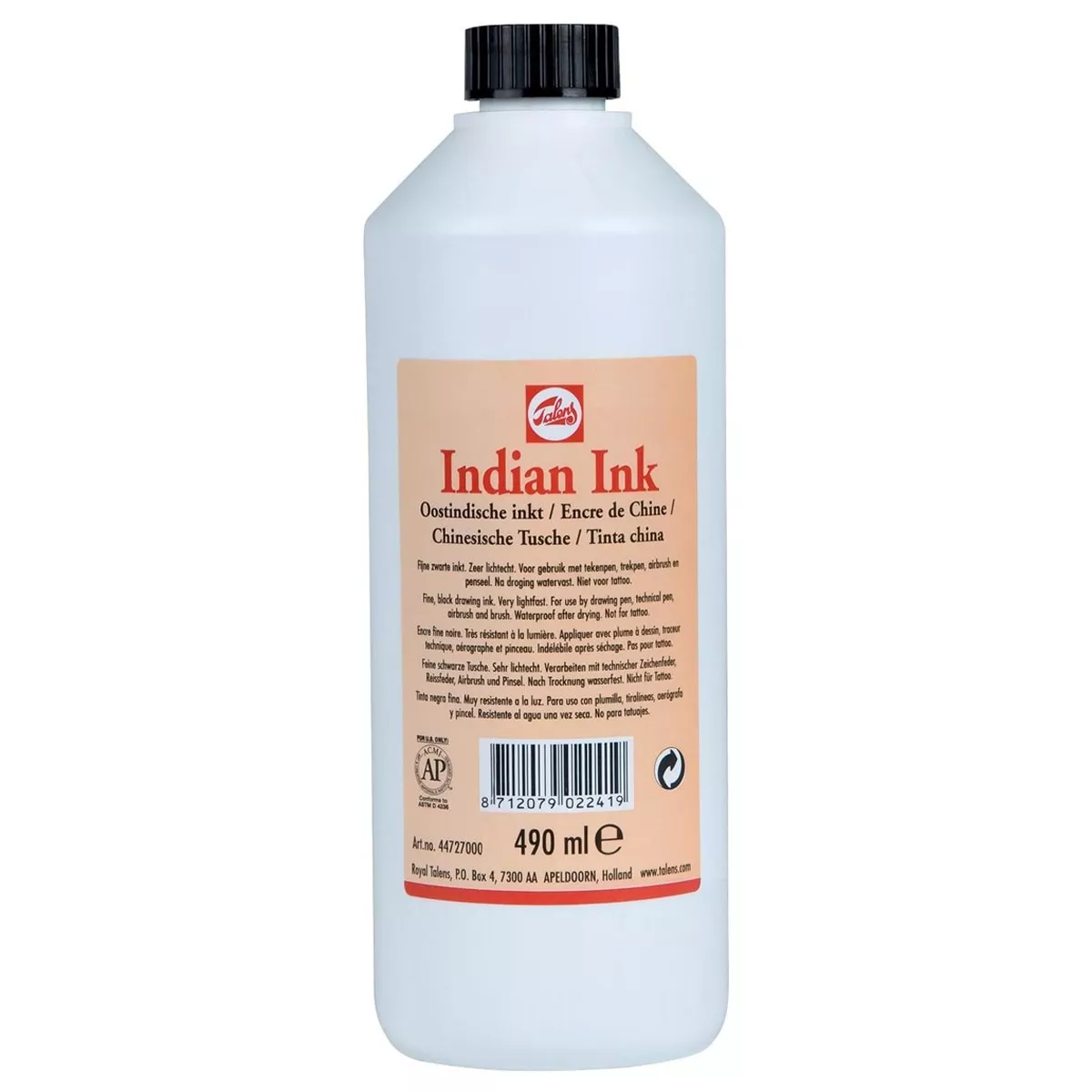 Talens - Botella De Tinta China Negra De 490 Ml Multicolor barato