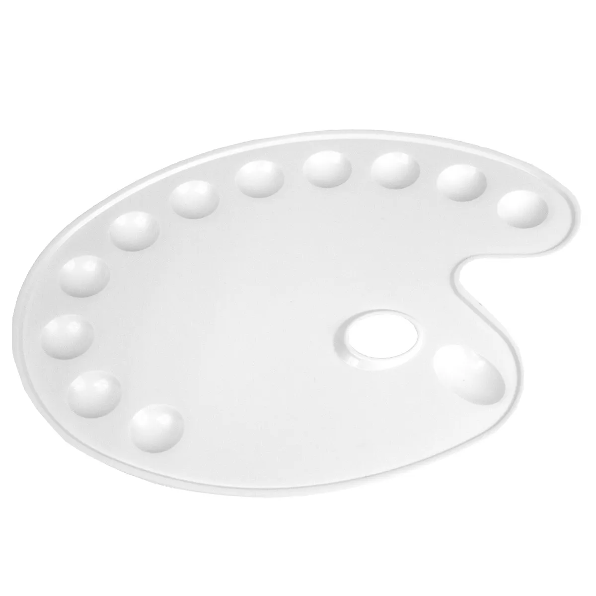 Talens - Paleta De Plástico Ovalada De Once Pocillos Blanca En Oferta Talens - Paleta De Plástico Ovalada De Once Pocillos Blanca Barato