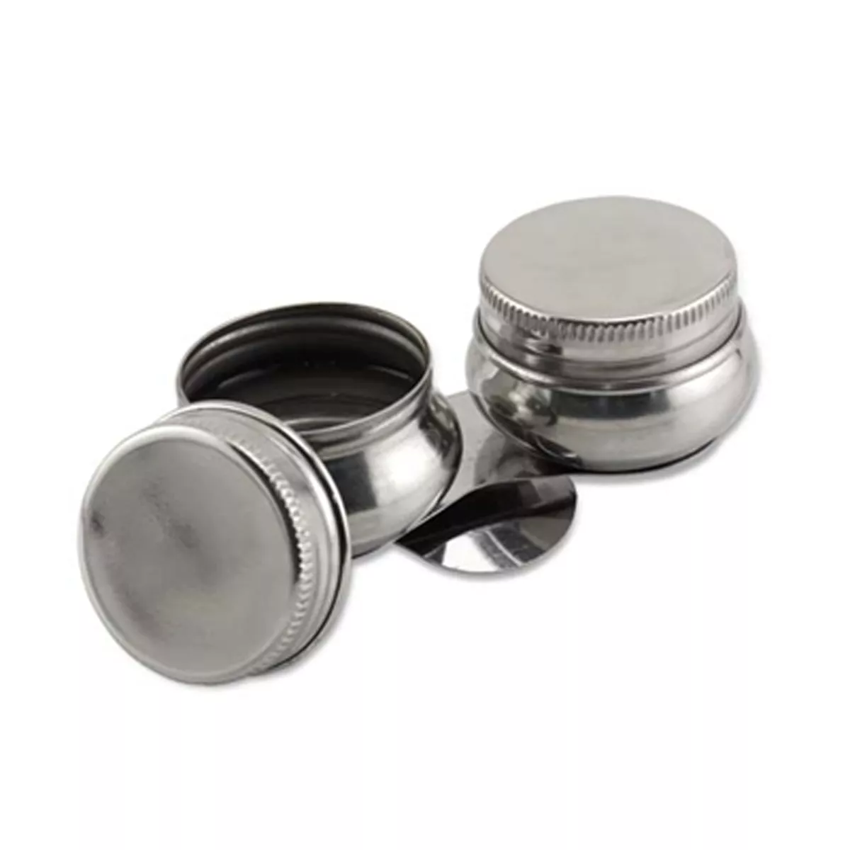 Talens - Pocillo Doble De Metal Con Tapa Plateado En Oferta Talens - Pocillo Doble De Metal Con Tapa Plateado Barato