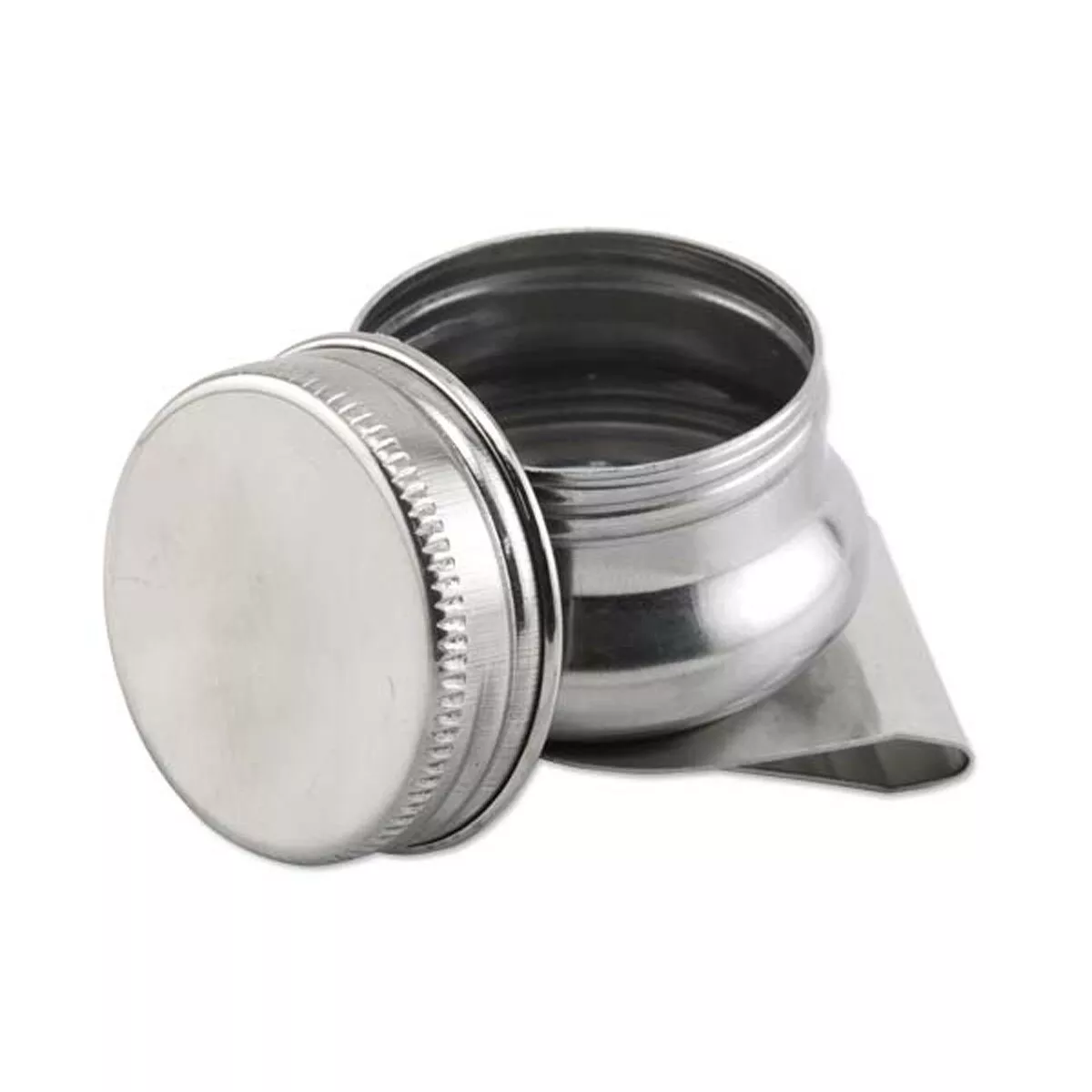 Talens - Pocillo Simple De Metal Con Tapa Plateado En Oferta Talens - Pocillo Simple De Metal Con Tapa Plateado Barato
