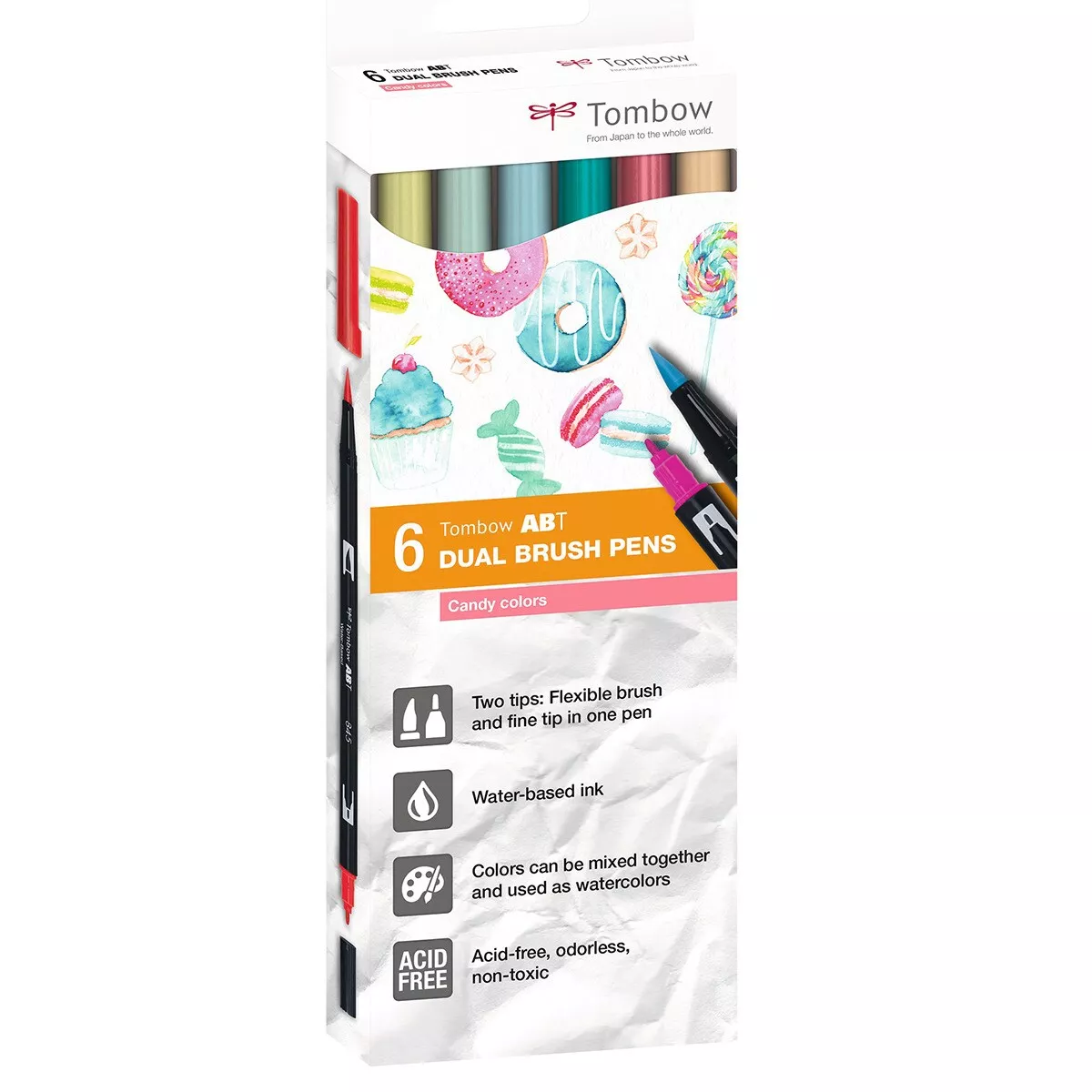 Tombow - Estuche 6 Rotuladores Abt Colores Candy En Oferta Tombow - Estuche 6 Rotuladores Abt Colores Candy Barato