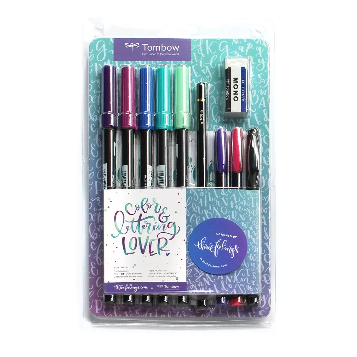 Tombow - Set Lettering Three Feeling En Oferta Tombow - Set Lettering Three Feeling Barato