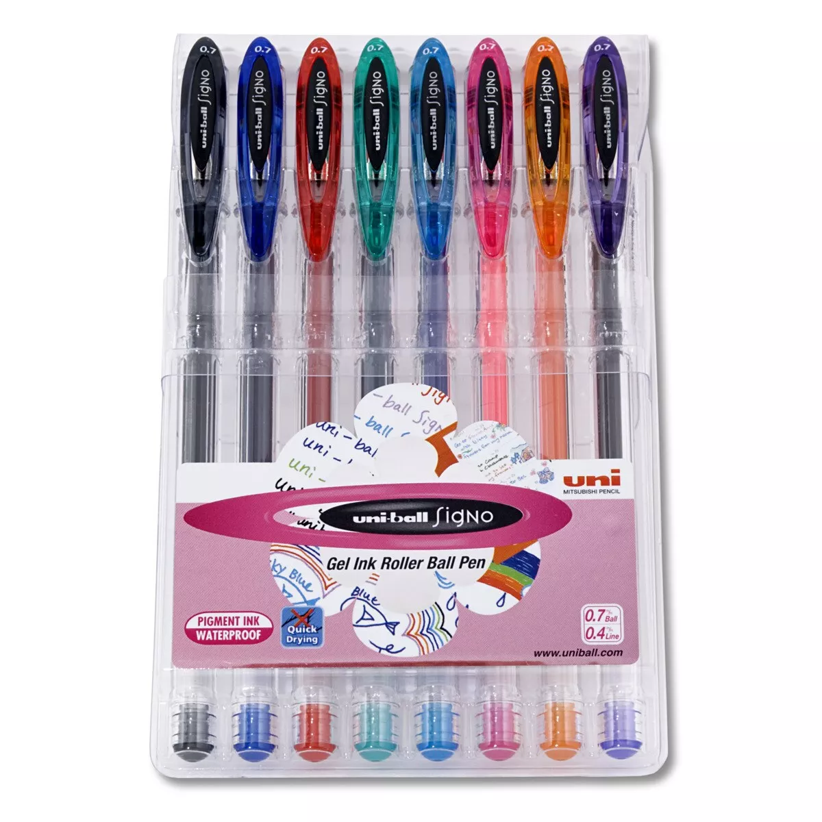 Uni Ball - Estuche 8 Unidades De Roller De Gel 0,7 Mm. Um120 Signo Colores Básicos En Oferta Uni Ball - Estuche 8 Unidades De Roller De Gel 0