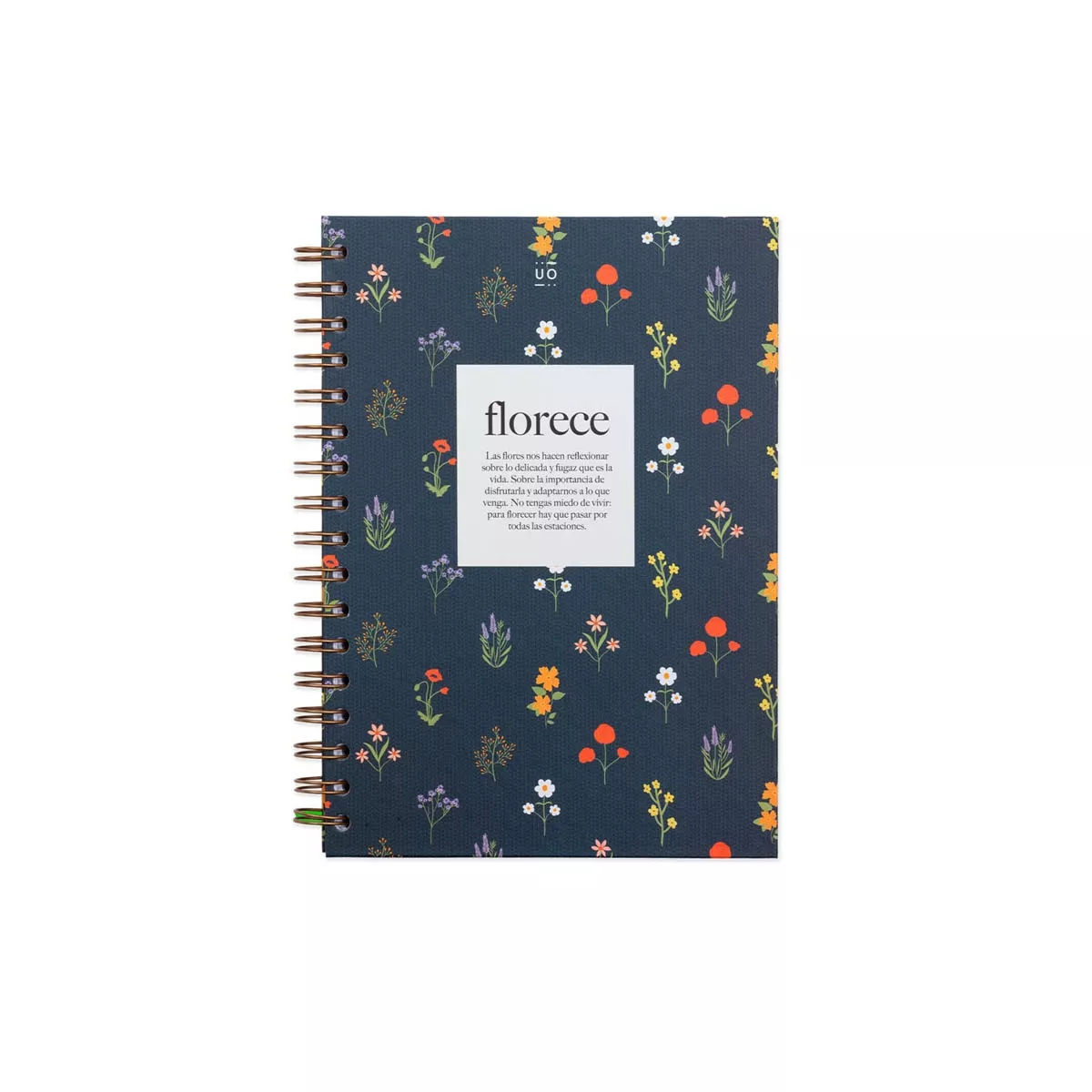 UO - Libreta Espiral Tapa Dura 200 Páginas 150x220 Mm Florece Multicolor Español barato