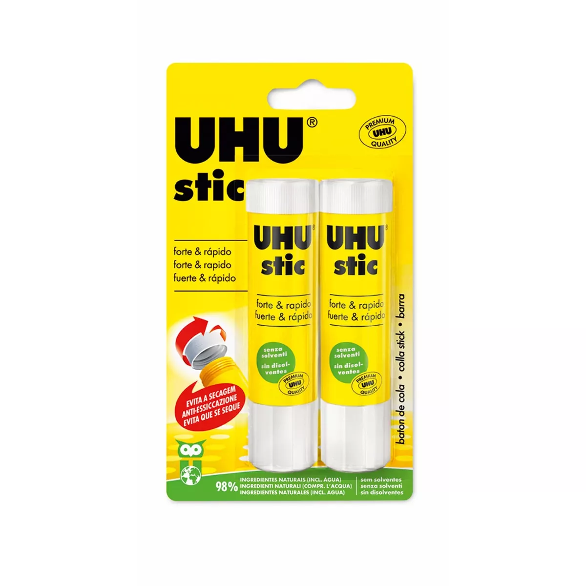 Uhu - Blíster 2 Barras De Pegamento 21 Gr Sindisolventes Amarillo En Oferta Uhu - Blíster 2 Barras De Pegamento 21 Gr Sindisolventes Amarillo Barato