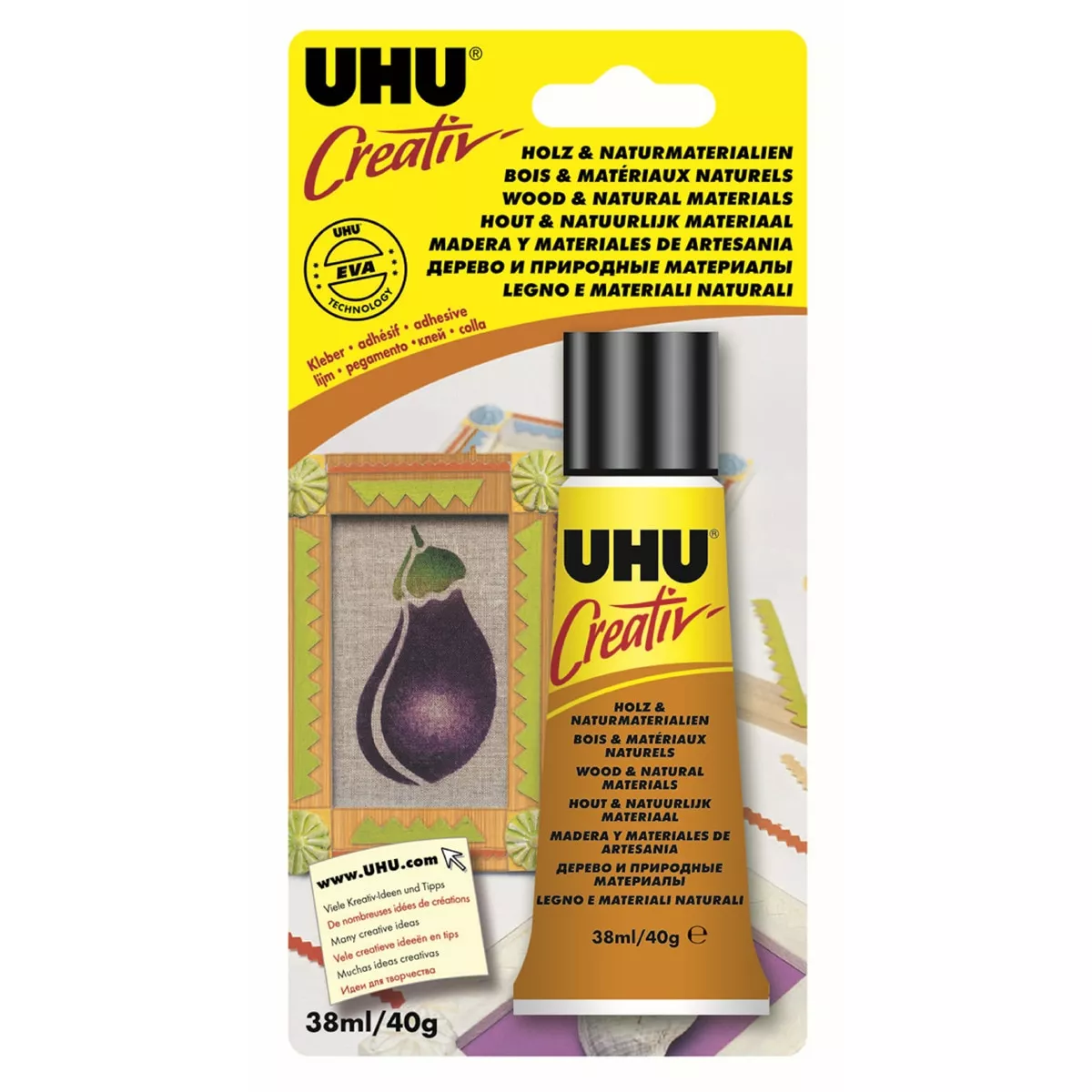 Uhu - Blister Creativ Para Madera Y Materiales Naturales Tubo 38Ml Amarillo En Oferta Uhu - Blister Creativ Para Madera Y Materiales Naturales Tubo 38Ml Amarillo Barato