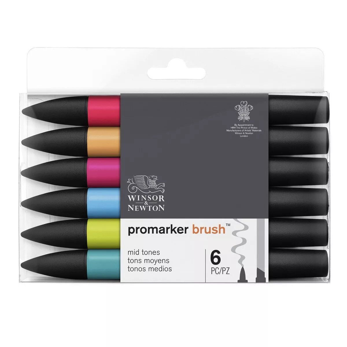 Winsor &Amp; Newton - Set 6 Rotuladores Brushmarker Tonos Medios Winsor&Amp;Newton En Oferta Winsor &Amp; Newton - Set 6 Rotuladores Brushmarker Tonos Medios Winsor&Amp;Newton Barato